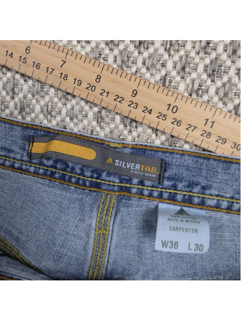 Levi’s SilverTab Carpenter Jeans Men’s W36 L30 Light Wash Utility Denim Pants